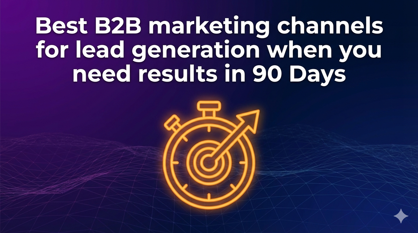 Best B2B marketing channels for lead generation when you need results in 90 Days